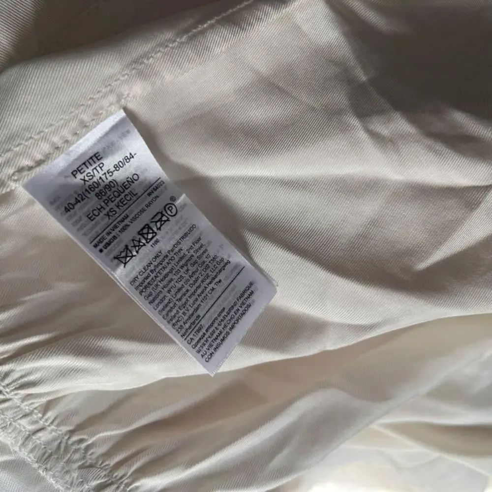 Banana republic Petite Flounce-Hem Dress (XS- Transition Cream White) - Picture 7 of 7